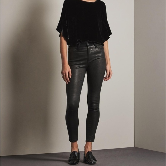 AG Adriano Goldschmied Farrah Leather size 24 NWT - Picture 1 of 8